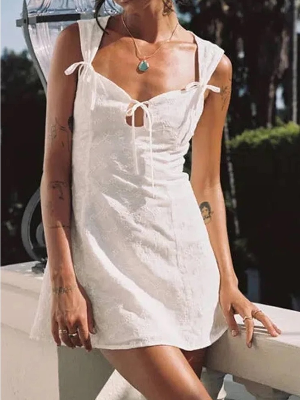 Princess Polly Muffins White Dainty Mini Dress Size 8